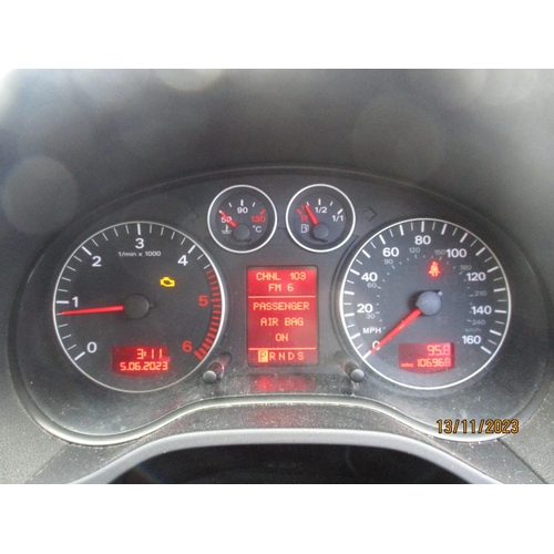 18 - A 2005 Audi A3 Sport 2.0 TDi five door hatchback J72805 (diesel/automatic), odometer reading 106,968... 