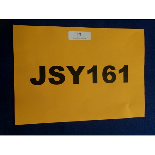 17 - JSY161 - A three digit JSY registration mark assigned to a scooter of insignificant value