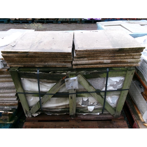 53 - A pallet of flamed granite light pink slabs together with a quantity of other granite slabs