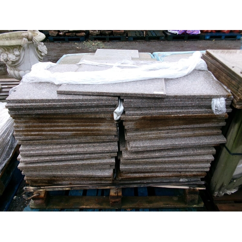 54 - A pallet of flamed granite light pink slabs