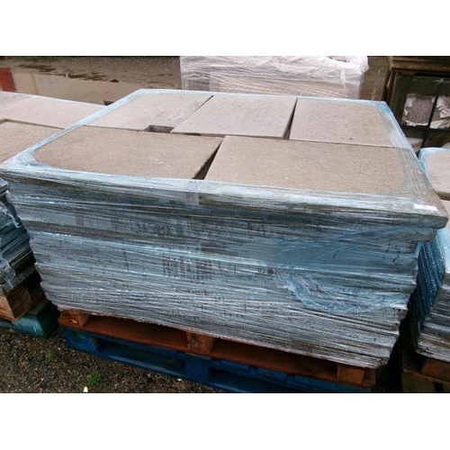 62 - A pallet of grey coloured textured paving slabs