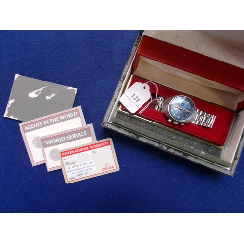 121 - An Omega Speed Master Professional Mark 3 automatic wrist watch with box and documentation