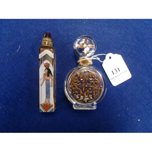 131 - A French Clerix scent bottle together with another scent bottle in the Egyptian style