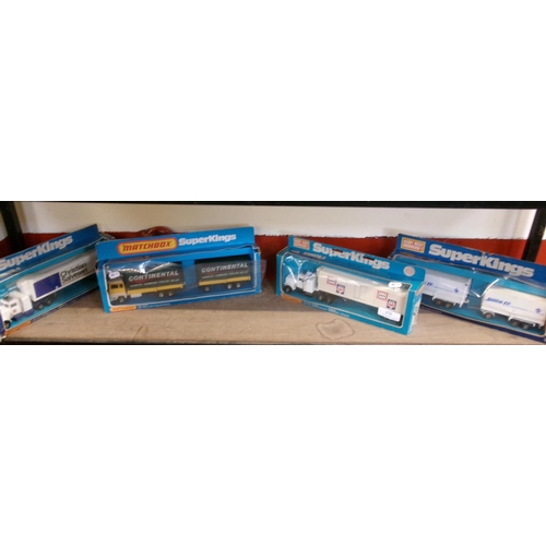 173 - Four Matchbox SuperKings diecast model commercial vehicles