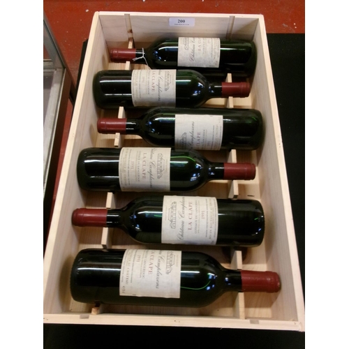 200 - Six bottles of 1991 Chateau Camplazens La Clape