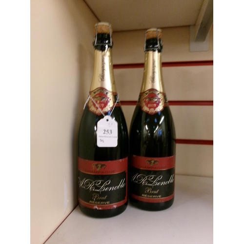 253 - Two bottles of A.R. Lenoble Brut Reserve Champagne