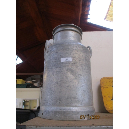 103 - A vintage aluminium milk churn