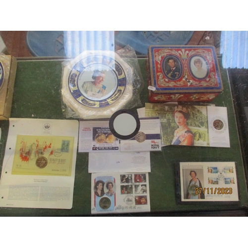 267 - A collection of commemorative coinage, stamps and plates etc.