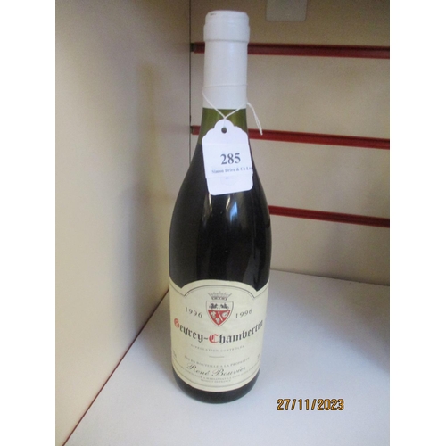 285 - A bottle of 1996 Gevrey-Chambertin