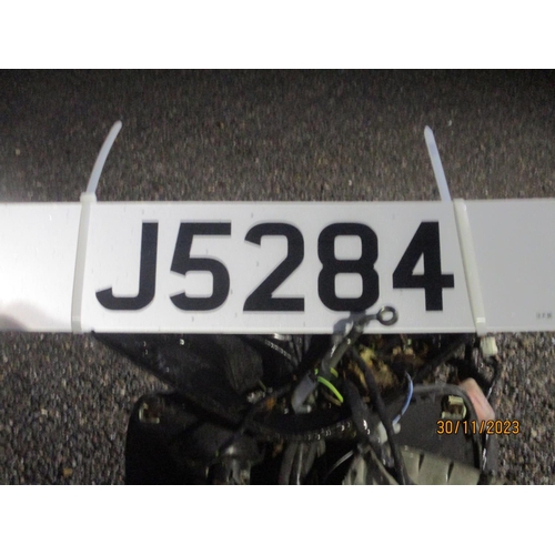 1 - J5284 a four digit registration mark assigned to a vehicle of insignificant value