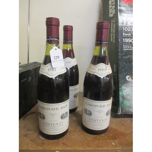 229 - Three bottles of 1993 Labourge Labois Santay