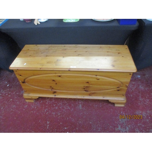 A large pine blanket box