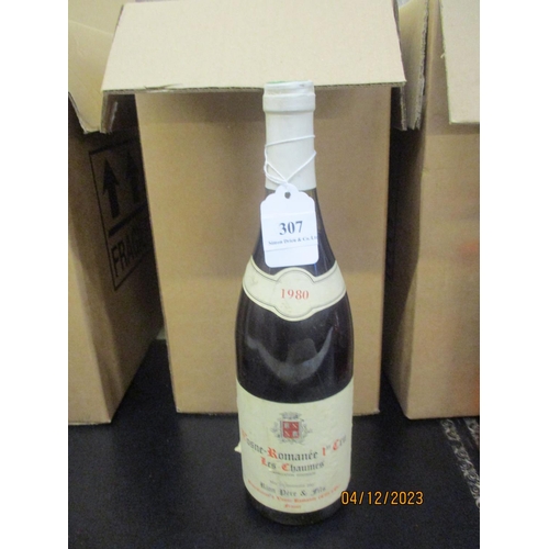 307 - Five bottles of 1980 Vosne-Romanee Les Chaumes Premier Cru