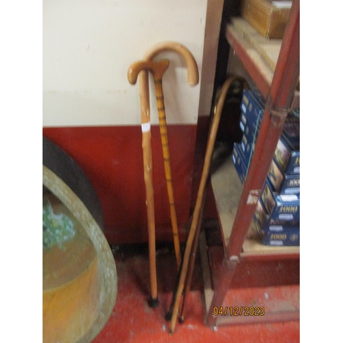 394 - A collection of walking sticks