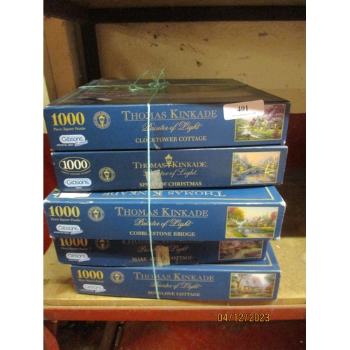 401 - Five 1000 jigsaw puzzles