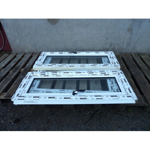 40 - Three Rehua UPVC double glazed windows (larger one no glazing)