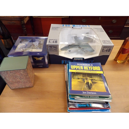 233 - An Armour Collection F18 Hornet diecast model together with a Corgi diecast model of an EE Lightenin... 