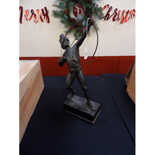 256 - A bronze figure of an archer