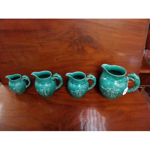 269 - A graduated set of four Wedgwood hunting jugs