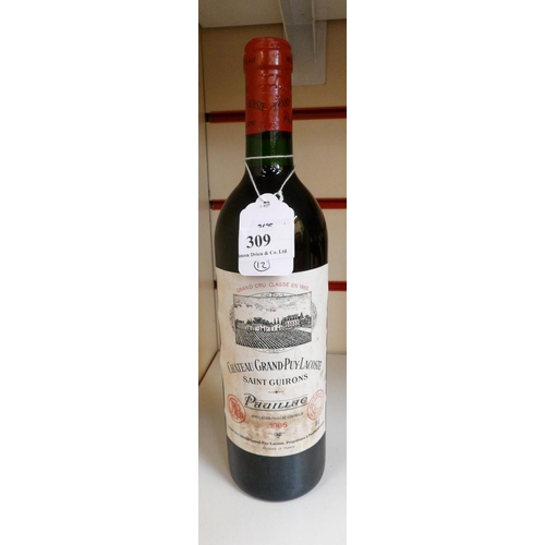 309 - A bottle of 1985 Chateau Grand-Puy-Lacoste Saint Guirons Pouillac