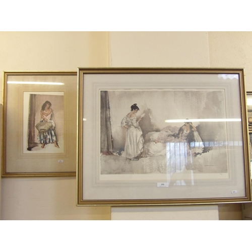 195 - Sir William Russell Flint - two limited edition prints depicting Mediterranean women