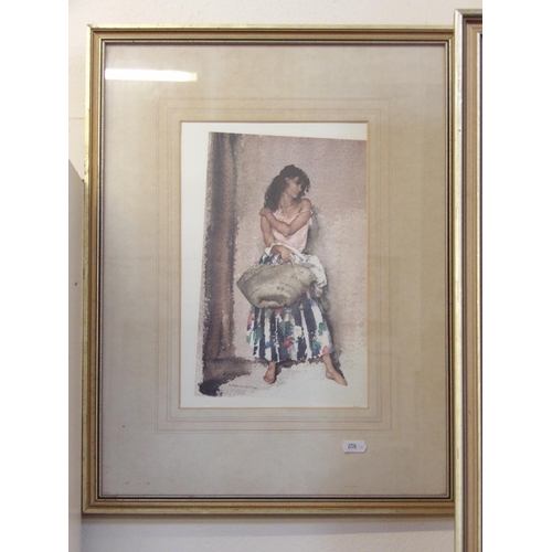 195 - Sir William Russell Flint - two limited edition prints depicting Mediterranean women