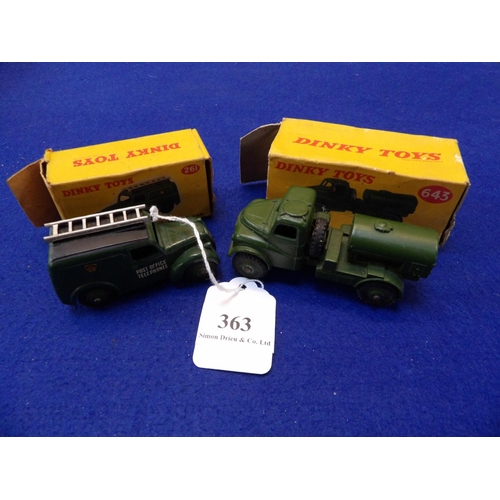 363 - Two mid century Dinky diecast model vehicles complete with original boxes - no. 261 telephone van an... 