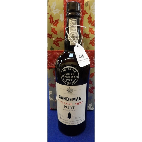 418 - A bottle of Sandeman 1977 Vintage Port