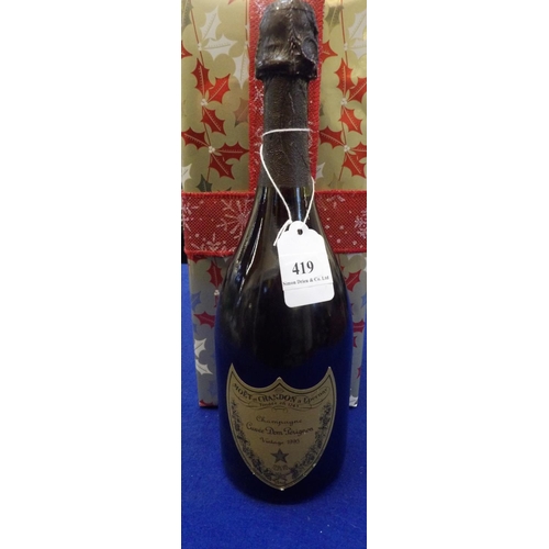 419 - A bottle of Moet & Chandon Cuvee Dom Perignon 1995 Vintage Champagne