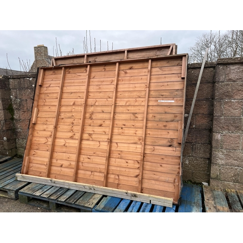 22 - A sectional timber shed with pent roof 8' x 6'