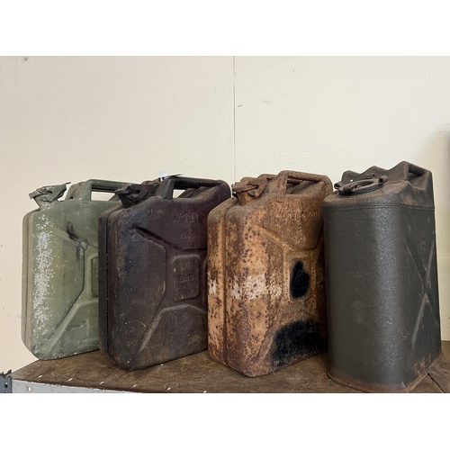 55 - Four vintage Jerry cans