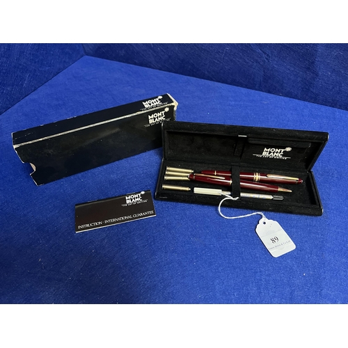 89 - A Mont Blanc fountain pen and propelling ballpoint pen set