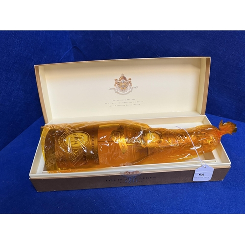 96 - A presentation bottle of Louis Roederer Cristal 2004 vintage champagne