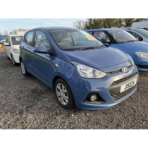 1 - A 2015 Hyundai i10 SE Intense Blue 1.2 five door hatchback J19224 (petrol/manual), odometer reading ... 