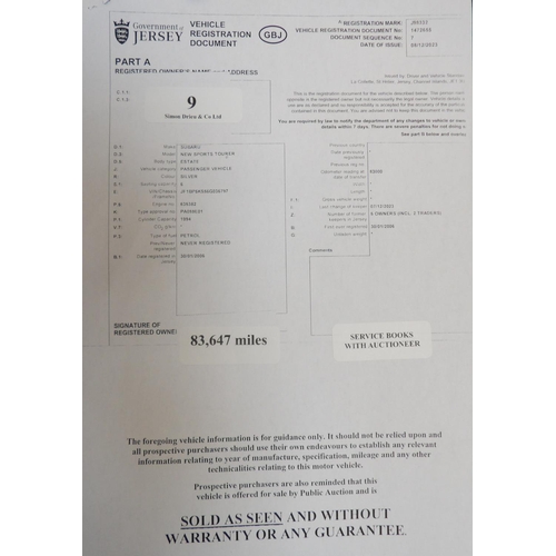9 - A 2006 Subaru New Sports Tourer 2.0 estate J98332 (petrol/automatic), odometer reading 83,647 miles