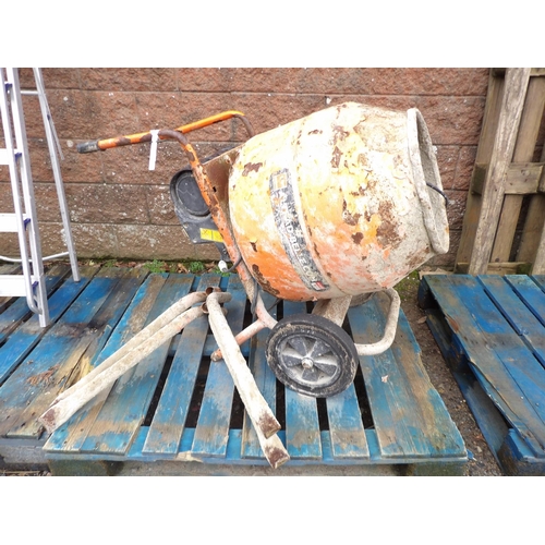 22 - A Belle 110 volt cement mixer and stand