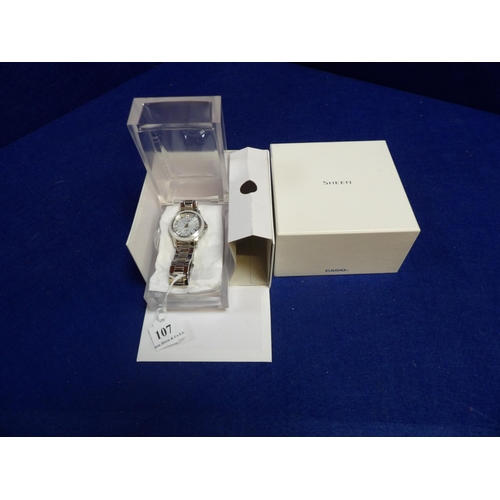 107 - A Casio Sheen bracelet wrist watch