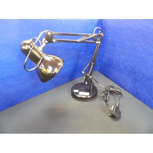 159 - An angle poise desk lamp finished in black