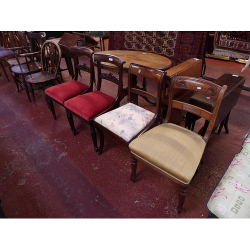 190 - A pair of  Victorian rosewood bar back dining chairs together with two others