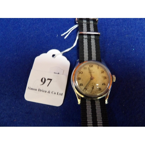 97 - An Omega World War II wrist watch