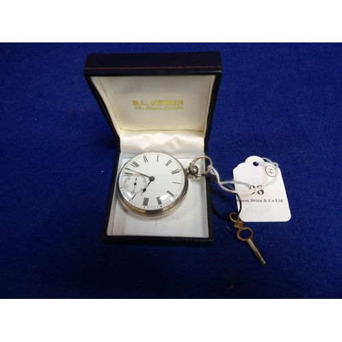 98 - A mid nineteenth century English silver cased pocket watch with fusee movement