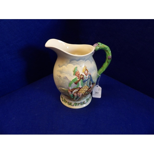 281 - A Crown Devon Scottish musical water jug 