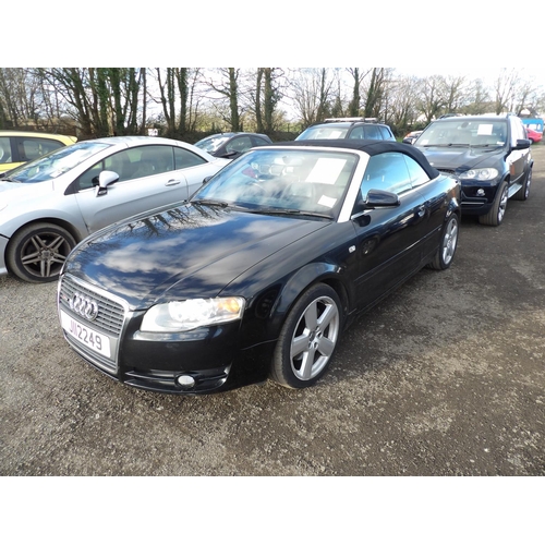 7 - A 2007 Audi A4 2.0 FSi convertible J112249 (petrol/manual), odometer reading 58,017 miles (airbag li... 