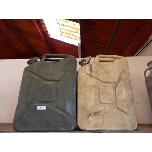 63 - Two jerry cans dated 1966