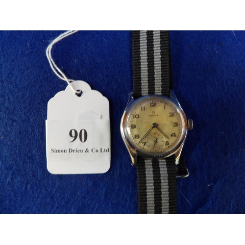 90 - An Omega World War II wrist watch