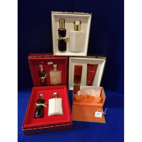 120 - Four presentation sets of Estee Lauder products together with Les Introuvables The Ultimate Collecti... 