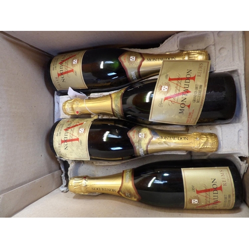 162 - A part case (6 x 750ml) of Montaudon 1988 Champagne