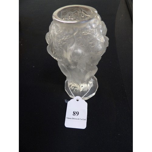 89 - An Art Deco Bohemian glass vase decorated with the female form by Hoffman