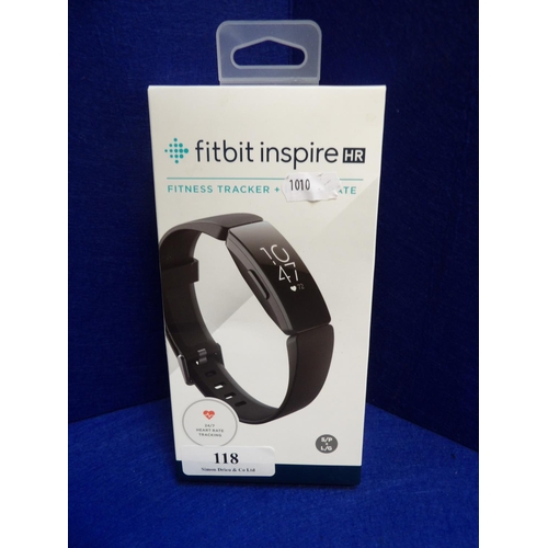 A fitbit inspire HR fitness tracker