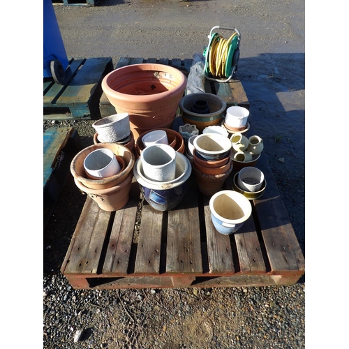 37 - Assorted pots and planters